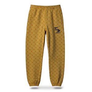 Nike Kids Mustard Patterned Joggers